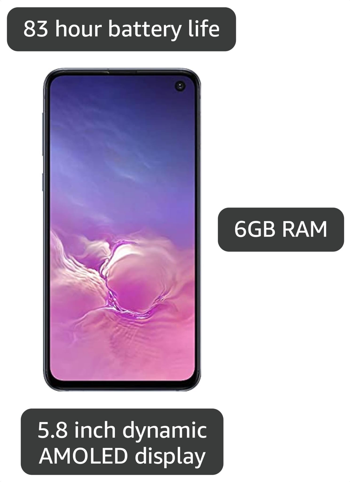 SAMSUNG - SAMSUNG GALAXY S10e 128GB 5.8インチ SIMフリー黒 Amazon.com: Samsung Galaxy S10E, 128GB, Black, New : Cell Phones